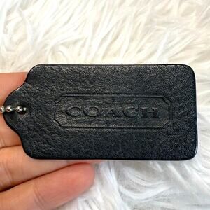 3” COACH Legacy Black Fob Bag Charm Hang tag Hangtag